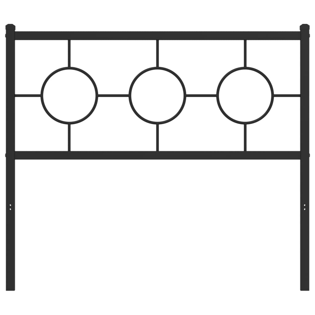 Tête de lit métal noir 100 cm