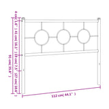 Tête de lit métal noir 107 cm