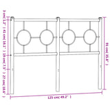 Tête de lit métal noir 120 cm