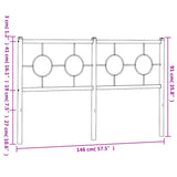 Tête de lit métal noir 140 cm