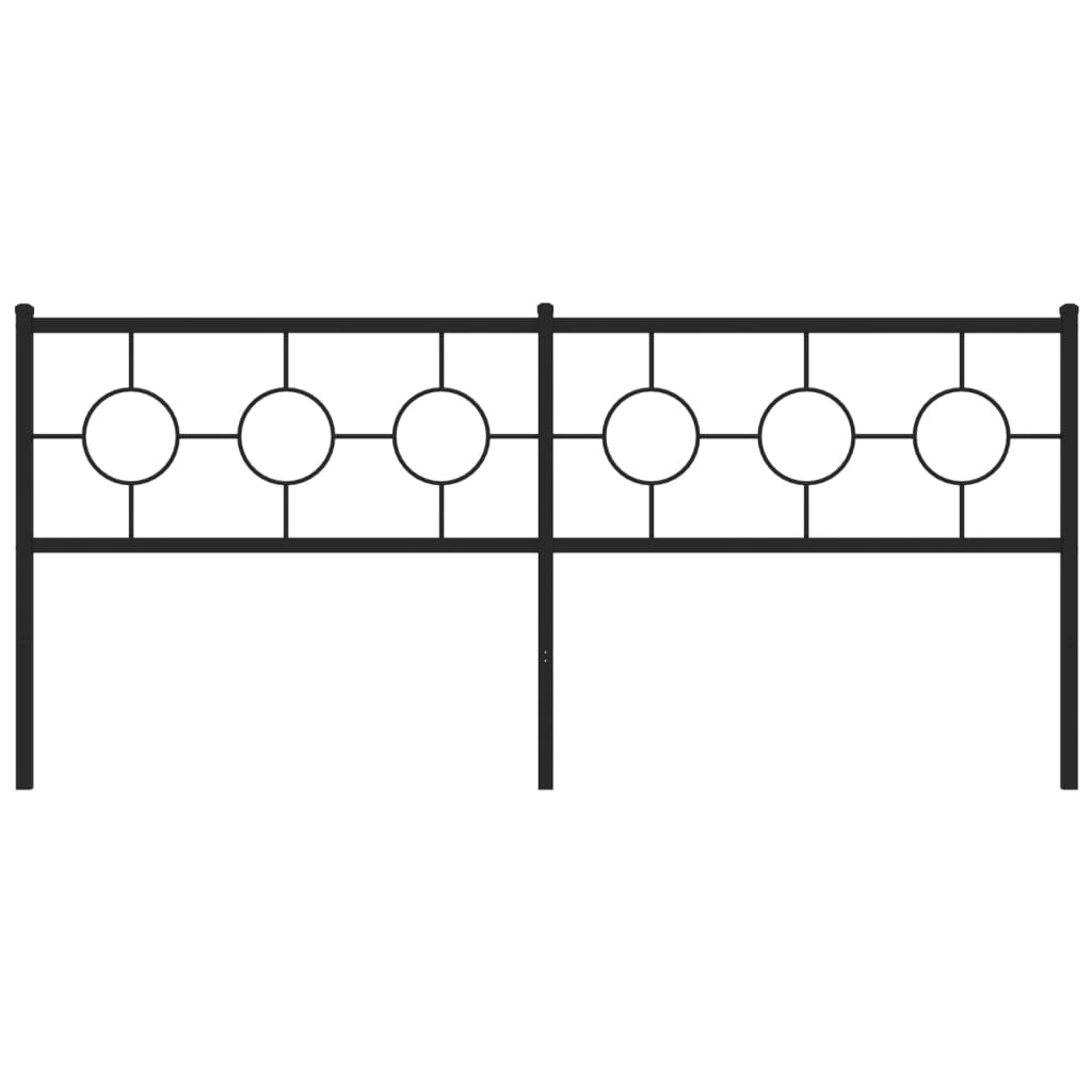 Tête de lit métal noir 193 cm