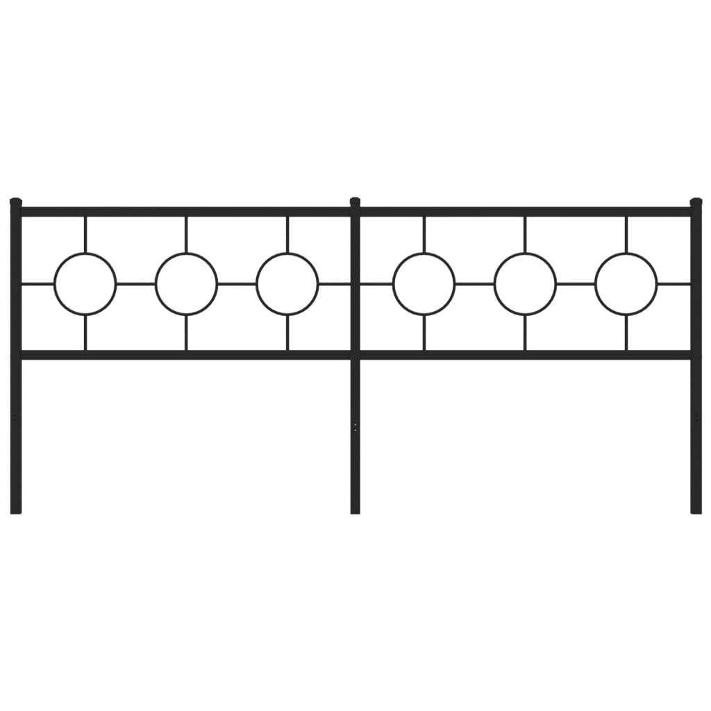 Tête de lit métal noir 200 cm