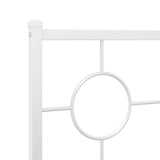 Tête de lit métal blanc 75 cm