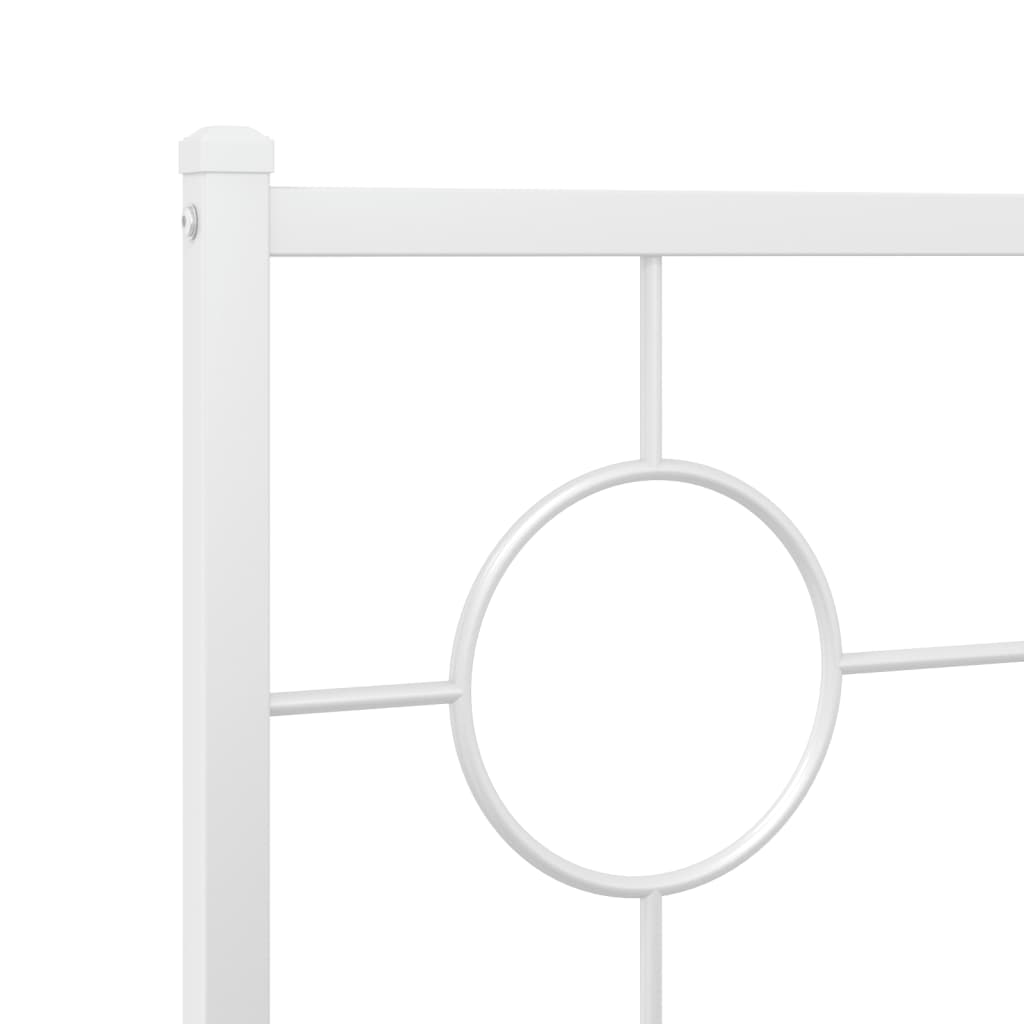 Tête de lit métal blanc 80 cm