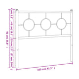 Tête de lit métal blanc 100 cm