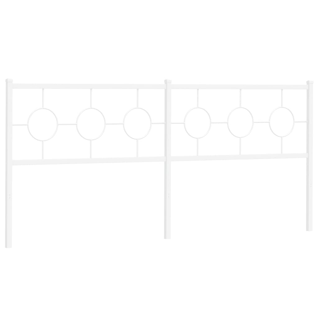 Tête de lit métal blanc 200 cm