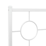 Tête de lit métal blanc 200 cm