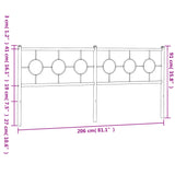 Tête de lit métal blanc 200 cm