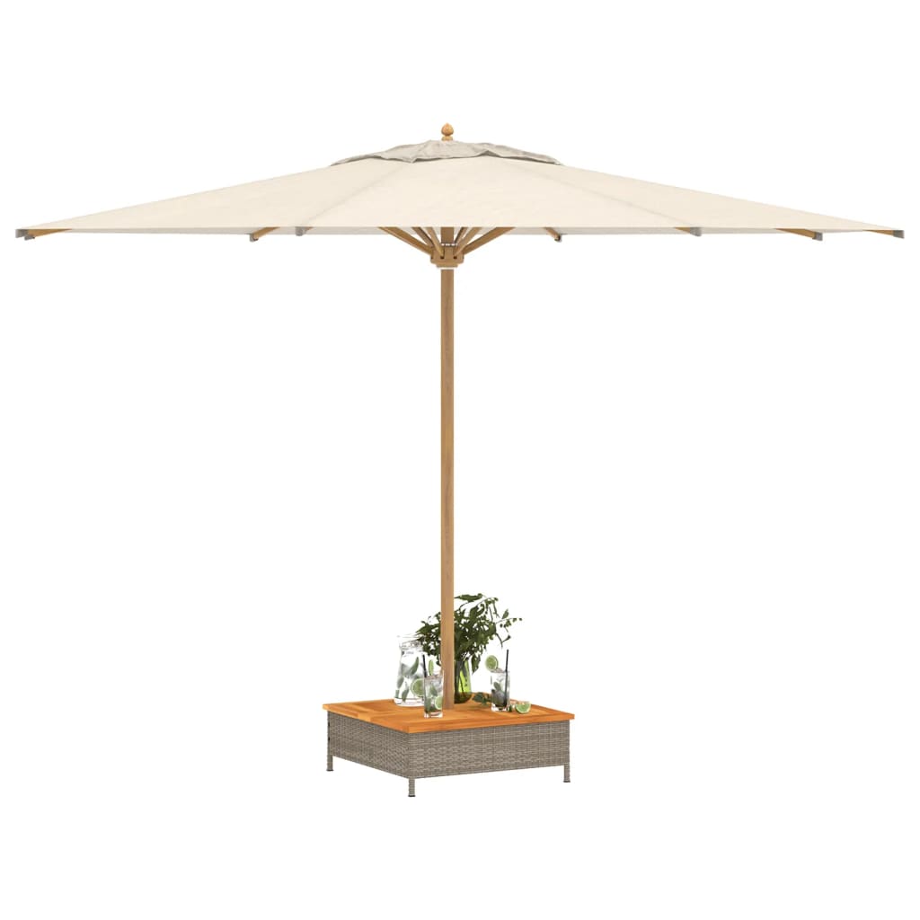 Grey parasol base cover 70x70x25 cm