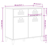 Buffet VIKEN blanc 80x40x80 cm bois d'ingénierie