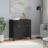 Buffet VIKEN noir 80x40x80 cm bois d'ingénierie