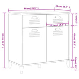 VIKEN schwarzes Sideboard 80x40x80 cm, Holzwerkstoff