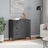 Buffet VIKEN gris anthracite 80x40x80 cm bois d'ingénierie