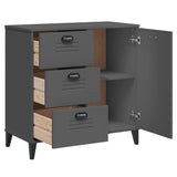 Buffet VIKEN gris anthracite 80x40x80 cm bois d'ingénierie