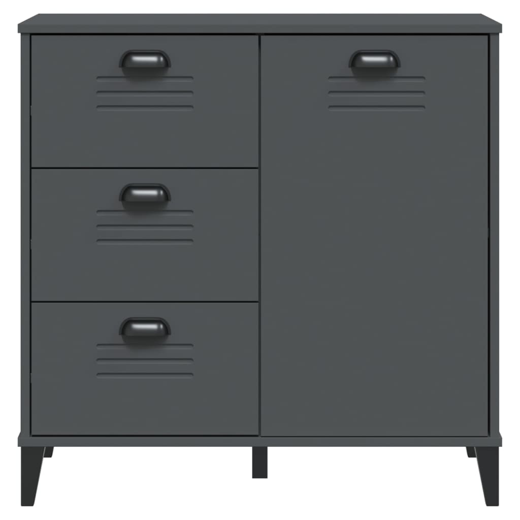 Buffet VIKEN gris anthracite 80x40x80 cm bois d'ingénierie