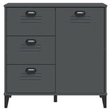 Buffet VIKEN gris anthracite 80x40x80 cm bois d'ingénierie