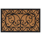 Rectangular doormat 45x75 cm rubber and coconut fiber