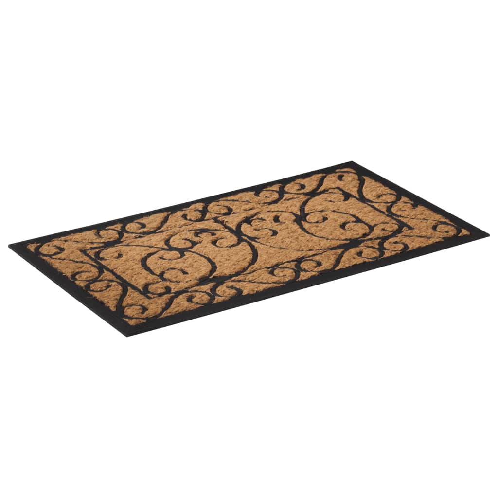 Rectangular doormat 45x75 cm rubber and coconut fiber