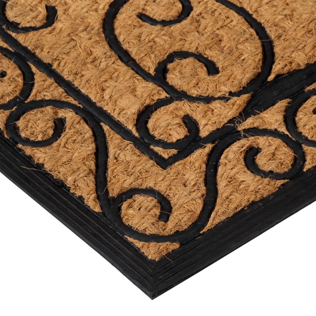 Rectangular doormat 45x75 cm rubber and coconut fiber