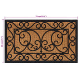 Rectangular doormat 45x75 cm rubber and coconut fiber