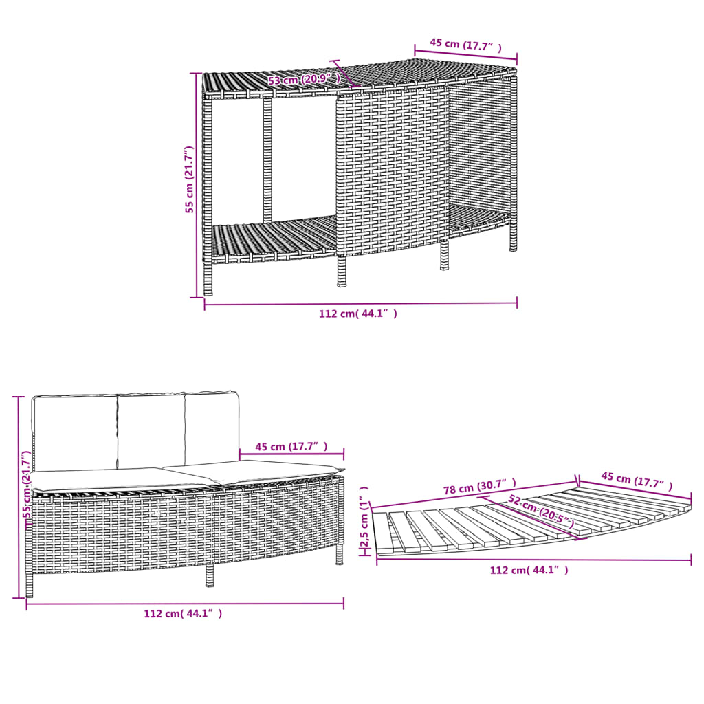 Black hot tub frame woven resin solid acacia wood