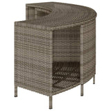 Étagères de rangement pour spa 2 pcs gris résine tressée