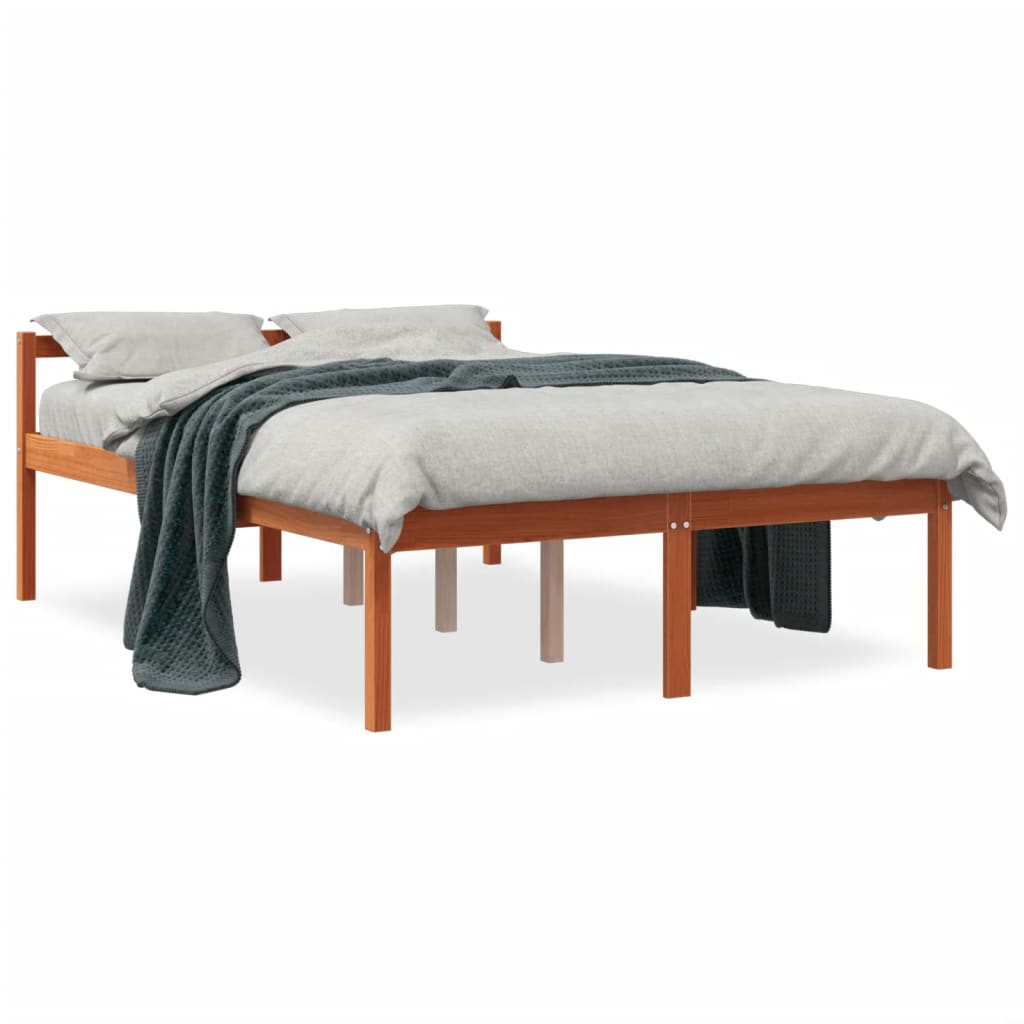 Seniorenbett ohne Matratze 120x190 cm aus massivem Kiefernholz