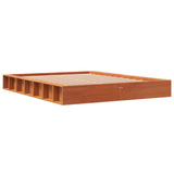 Cadre de lit sans matelas cire marron 140x200cm bois pin massif