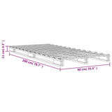 Lit de palette sans matelas 90x200 cm bois de pin massif