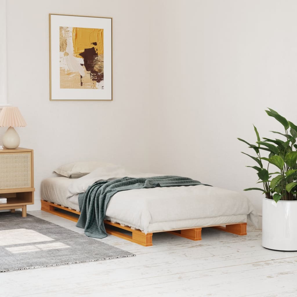 Pallet bed without mattress 90x200 cm solid pine wood