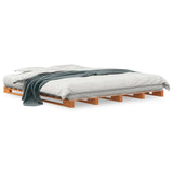 Lit de palette sans matelas cire marron 180x200 cm pin massif