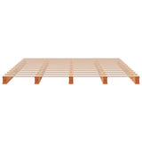 Pallet bed without mattress brown wax 180x200 cm solid pine