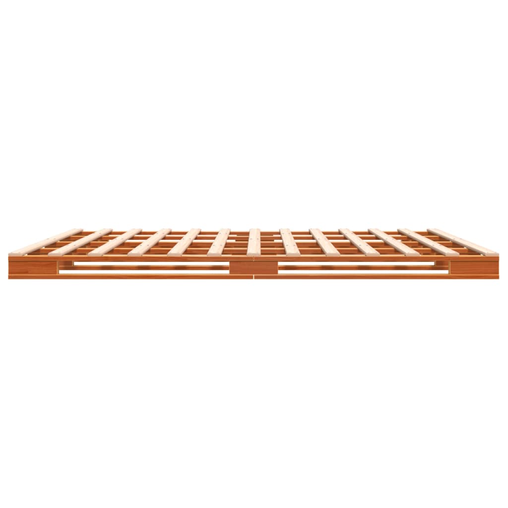 Lit de palette sans matelas cire marron 180x200 cm pin massif