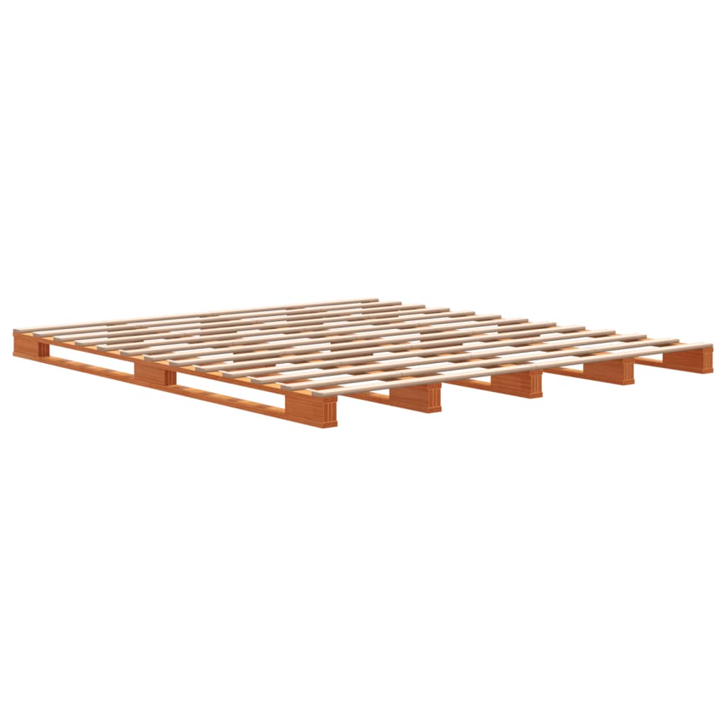 Lit de palette sans matelas cire marron 180x200 cm pin massif