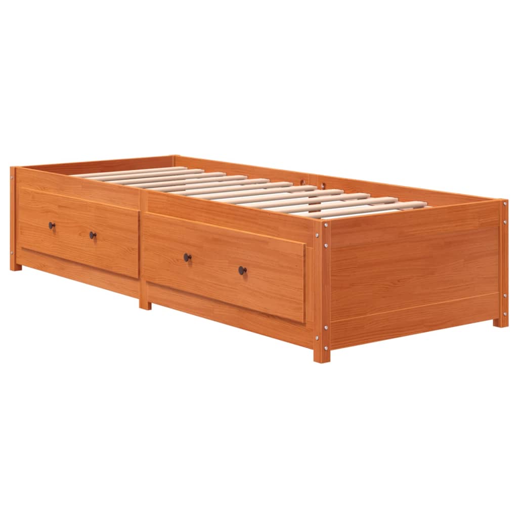 Lit de jour sans matelas cire marron 80x200 cm bois pin massif