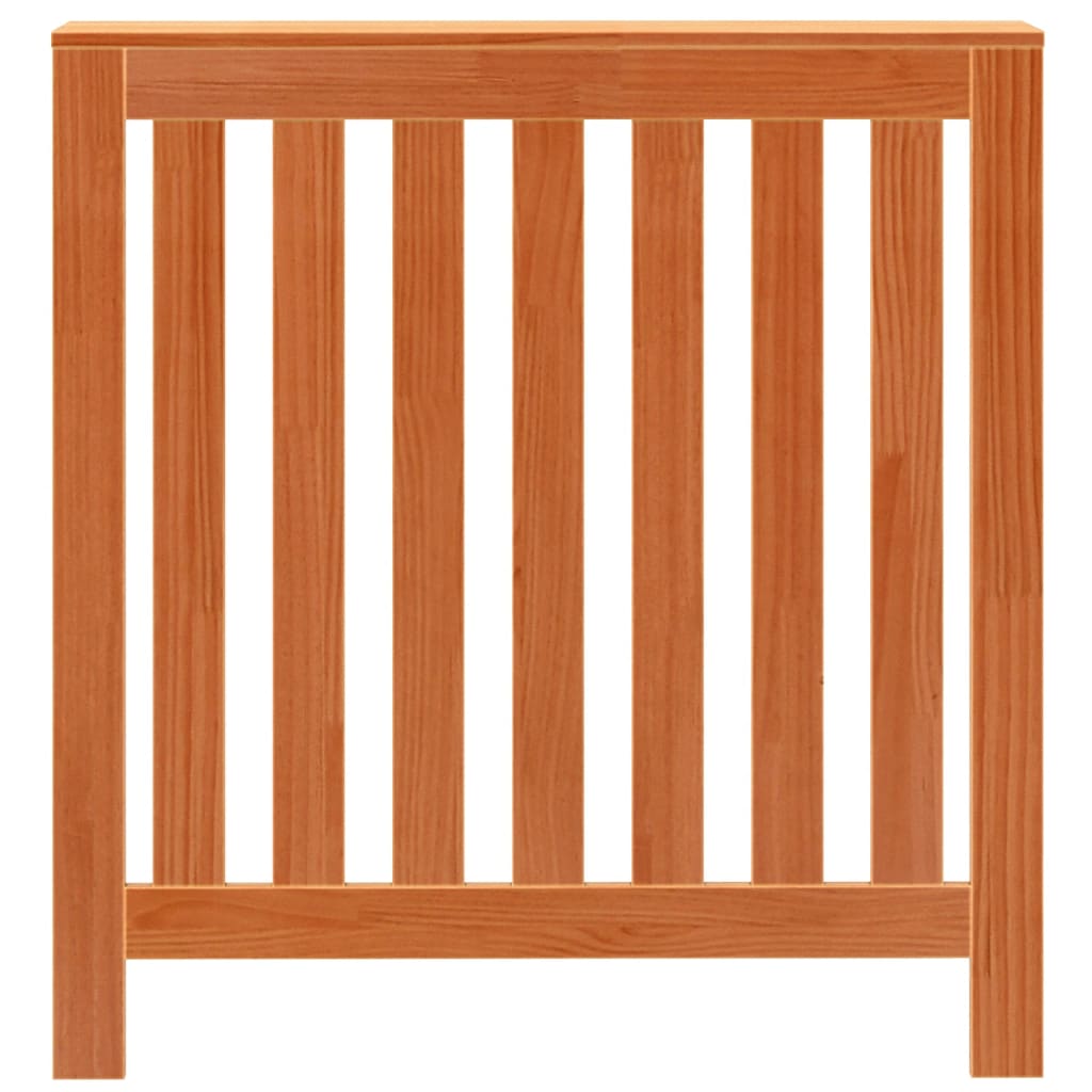 Cache-radiateur cire marron 79,5x19x84 cm bois massif de pin