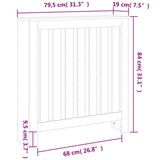 Cache-radiateur cire marron 79,5x19x84 cm bois massif de pin