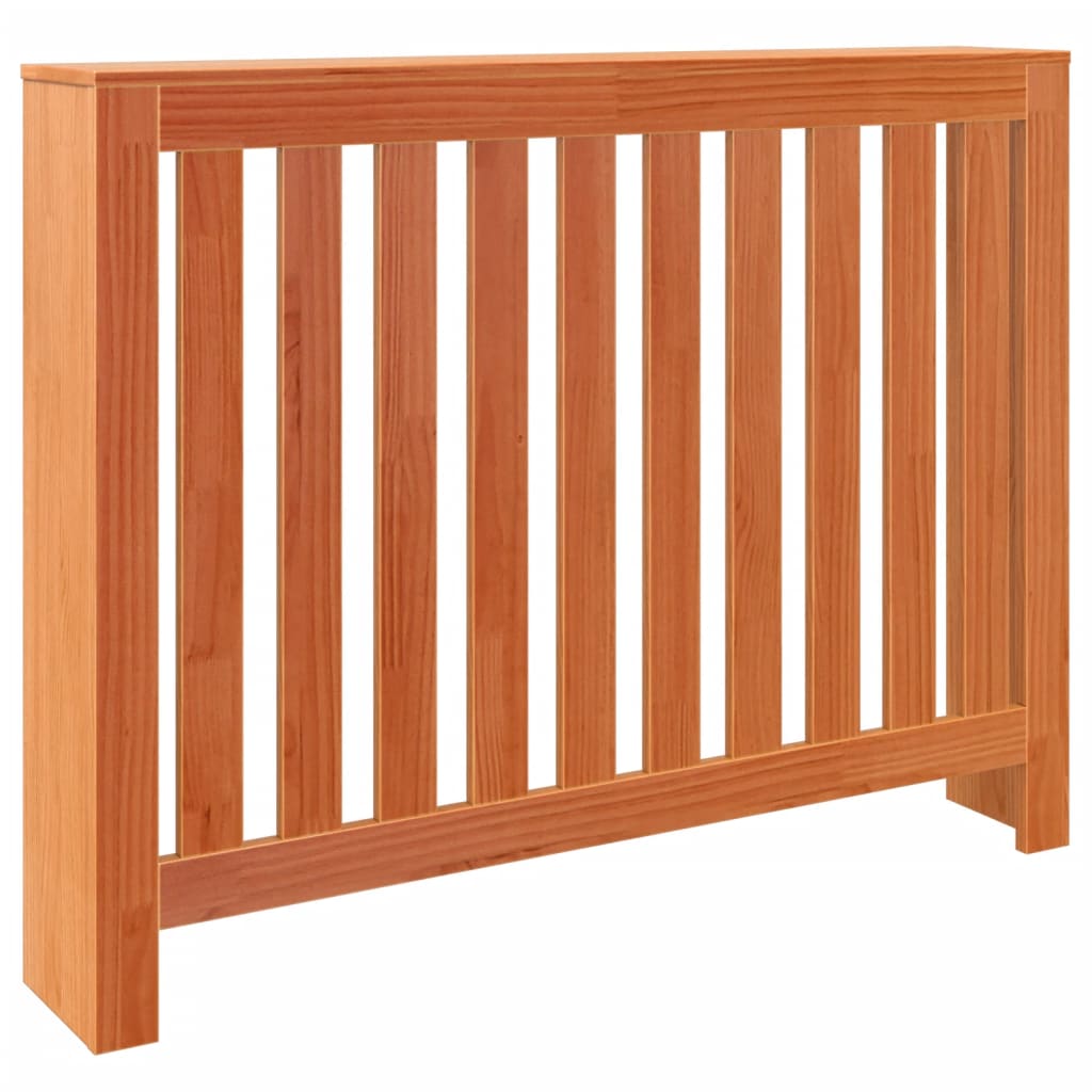 Cache-radiateur cire marron 108,5x19x84 cm bois massif de pin