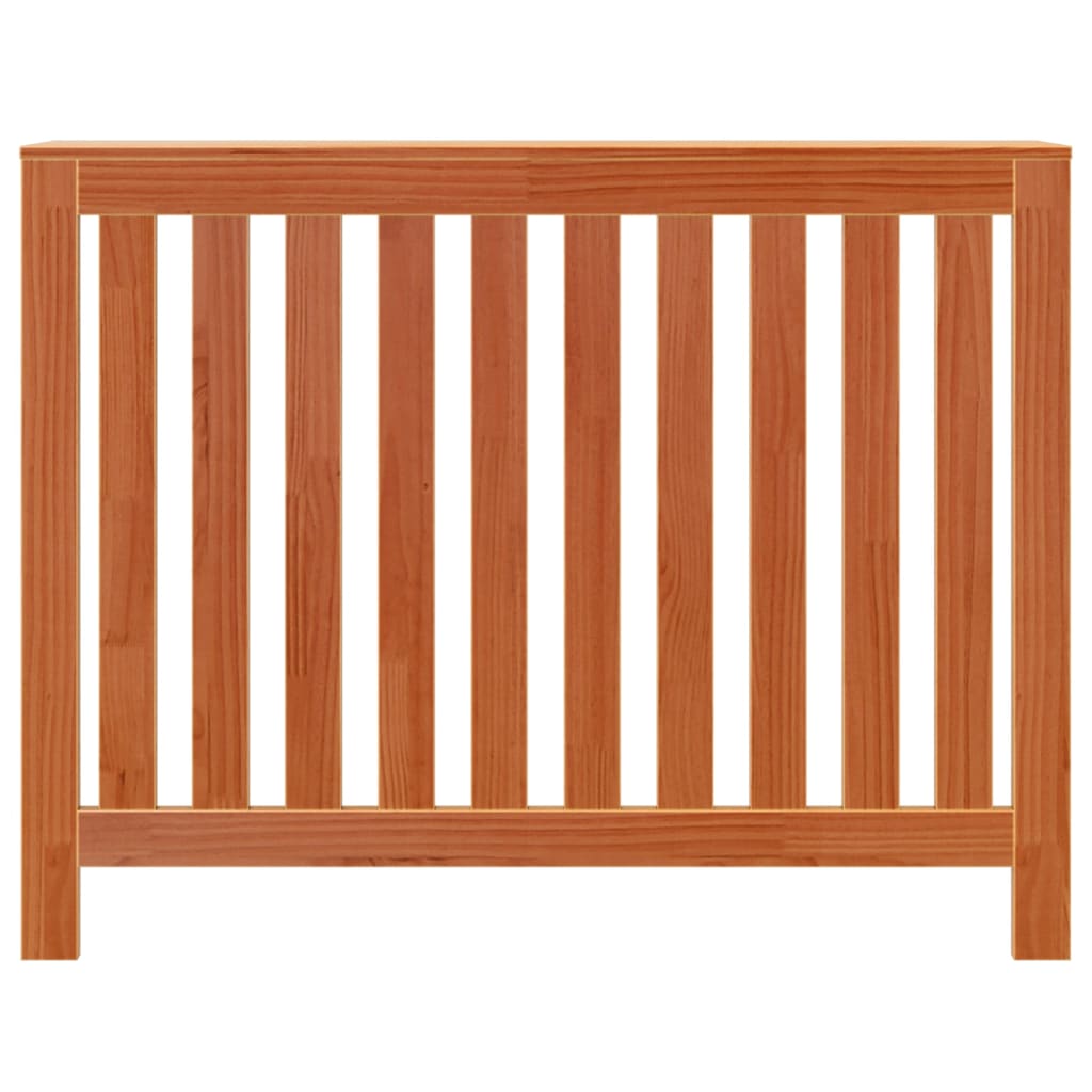 Cache-radiateur cire marron 108,5x19x84 cm bois massif de pin