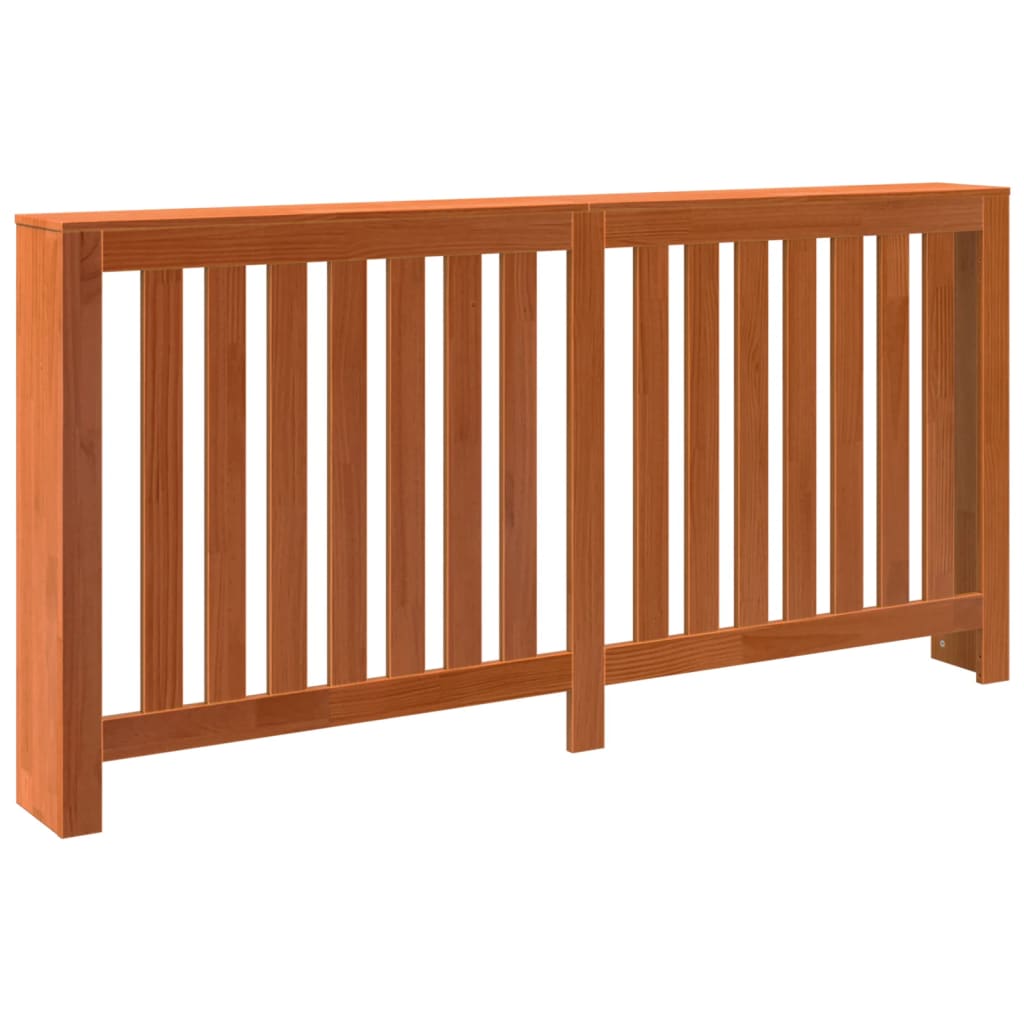 Cache-radiateur cire marron 169x19x84 cm bois massif de pin