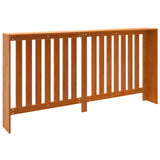 Cache-radiateur cire marron 169x19x84 cm bois massif de pin