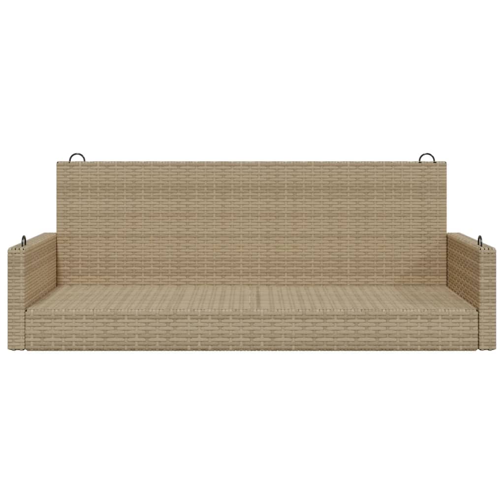 Beige Schaukel 119x56x48 cm aus gewebtem Harz