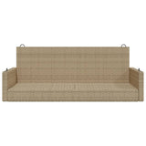 Beige Schaukel 119x56x48 cm aus gewebtem Harz