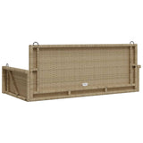 Beige Schaukel 119x56x48 cm aus gewebtem Harz