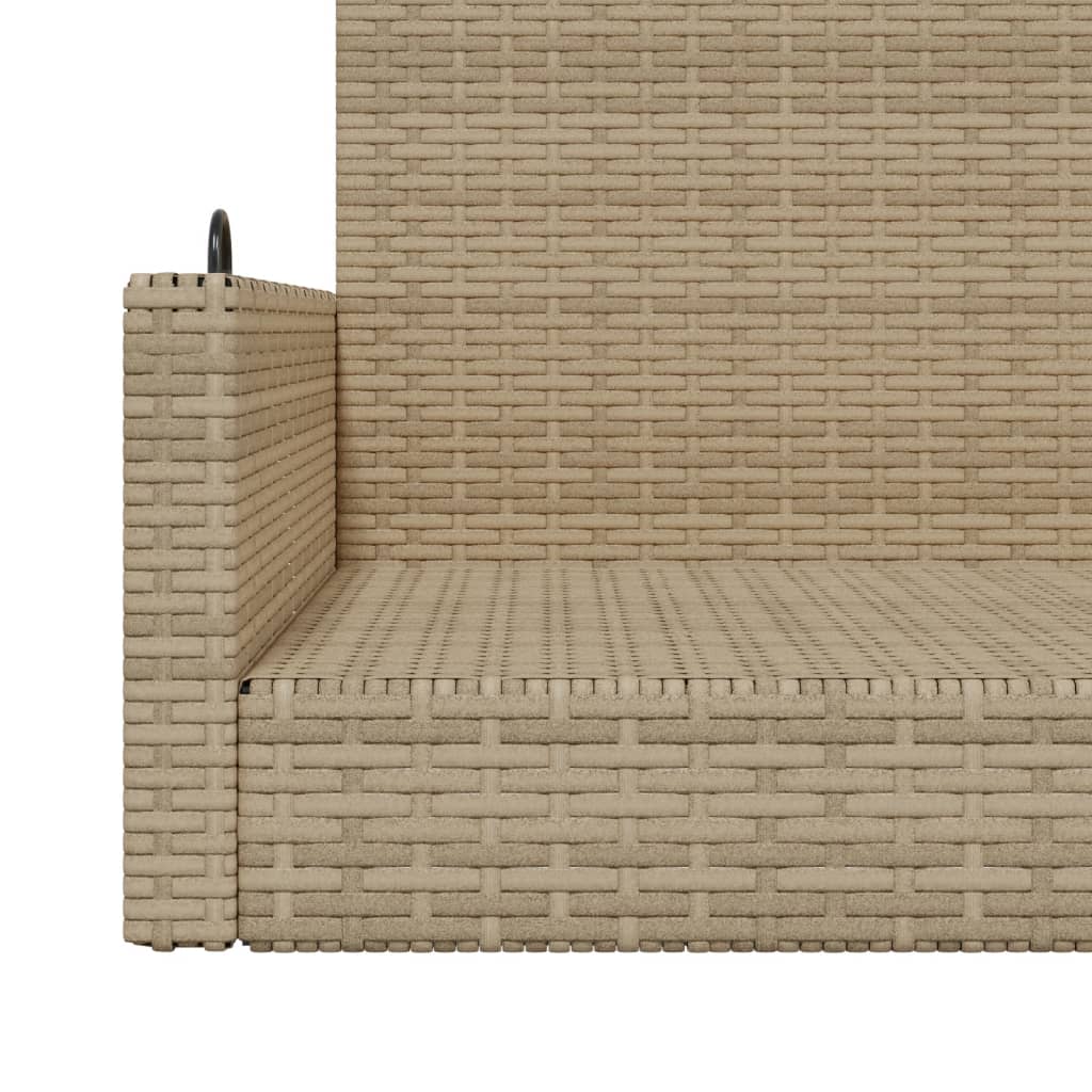 Beige Schaukel 119x56x48 cm aus gewebtem Harz