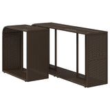 Étagères de rangement 2 pcs marron résine tressée