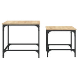 Tables basses gigognes 2 pcs chêne sonoma bois d'ingénierie