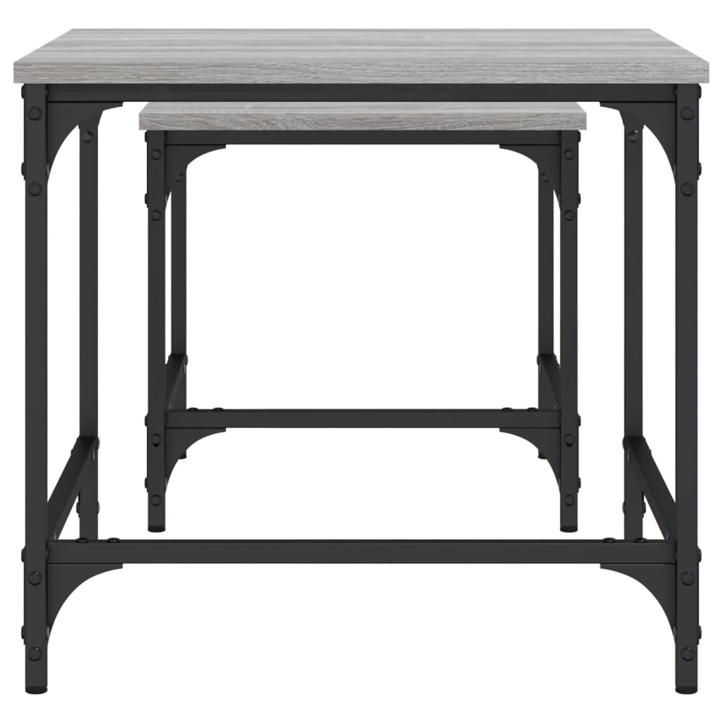 Nesting Coffee Tables 2 pcs Sonoma Gray Engineered Wood