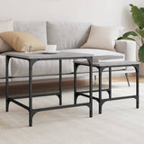 Nesting Coffee Tables 2 pcs Sonoma Gray Engineered Wood