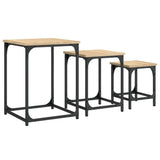 Tables basses gigognes 3 pcs chêne sonoma bois d'ingénierie